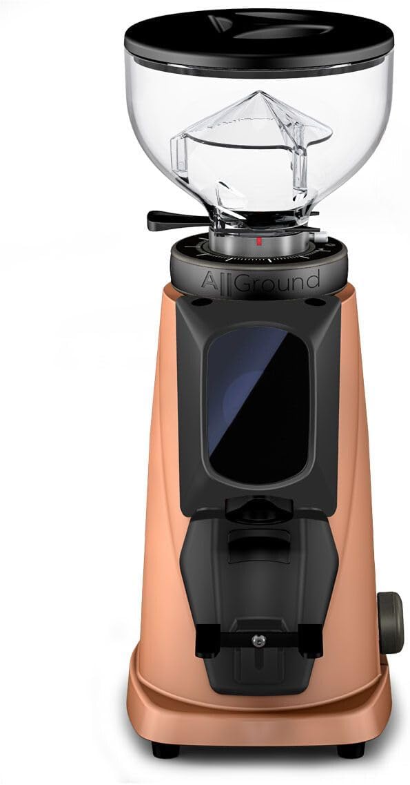 AllGround Sense All Purpose Home Coffee Grinder - Residential Grinder - Made in Italy - By Fiorenzato (Copper w/Black)