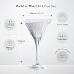 Martini Glasses Set Cocktail Glass Set Premium Glassware Set, for Bar Martini, Cosmopolitan, Gimlet, Vodka, Gin, and Cocktails, Fancy Manhattan Glasses, Martini Glasses Set of 2-8oz