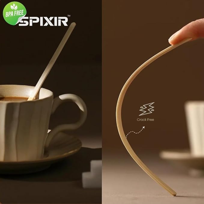 Coffee Stirrers Disposable Wooden Coffee Stir Sticks - Round-End Birchwood 7 Inches Large Wooden Stir Sticks - Pack of 2000 Wood Stir Sticks