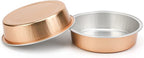 Beasea 20 Pack Mini Pie Pans, 4 Inch Rose Gold Aluminum Foil Tins with Lids, Perfect for Baking, Made of Premium Quality Aluminum, Lightweight and Homemade Friendly