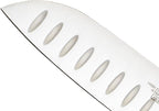 Mercer Culinary Millennia Color Handle Cutlery 7" Santoku Knife (Granton Edge) Brown