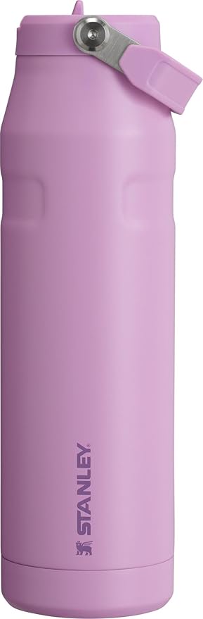 Stanley IceFlow Flip Straw 2.0 Water Bottle 36 OZ | Built-In Straw with Larger Opening | Lightweight & Leak-Resistant | Insulated Stainless Steel | BPA-Free | Lilac