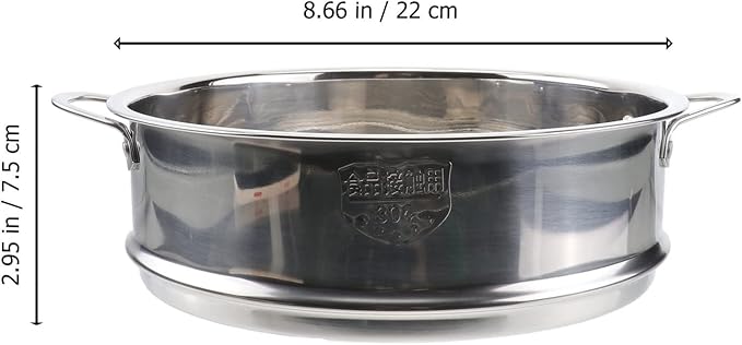 STOBAZA 22cm/8.6in Stainless Steel Steamer Basket for Food Steamer Basket Insert Steam Rack Trivet, Steamer Grid Compatible with InstantPot Pressure Cooker Kitchen Cookware