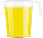 Restaurantware Measuring Cups, 2 Quarts Pack of 10 Conical Spout Liquid Measuring Cups Embossed Ml and Oz Graduations, Clear Plastic Scaling Vessel with Handle, For Cooking, Baking, For Oil, Flour