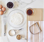 All-Clad Dual-Purpose Kitchen Towels: Highly Absorbent - 100% Cotton, 17"x30" Dish Towels for Cleaning & Drying Dishes & Glassware, 3-Pack, Cappuccino