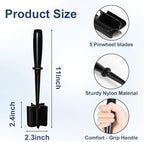 Premium Meat Chopper & Hamburger Smasher - 5-Blade Heat-Resistant Ground Beef & Potato Masher - Nylon Kitchen Tool for Mixing and Chopping - Dishwasher Safe - Black