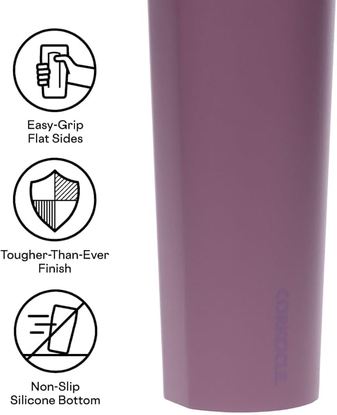 Corkcicle Classic Sport Canteen Insulated Water Bottle - Keeps Beverages Cold 25 Hours - Triple Insulated - Summer Drinkware Gift - Keeps Drinks Ice Cold - Leak-Proof Cap - 20 oz - Mauve