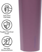 Corkcicle Classic Sport Canteen Insulated Water Bottle - Keeps Beverages Cold 25 Hours - Triple Insulated - Summer Drinkware Gift - Keeps Drinks Ice Cold - Leak-Proof Cap - 20 oz - Mauve