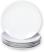 Miicol Small Dessert Plates Set of 6, Ceramic White Appetizer Plates 6 Inch, Mini Porcelain Serving Plate for Cake, Bread, Salad, Snack