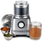 Commercial Electric Spice Grinder 750W - Heavy Duty Stainless Steel Herb Grain Coffee Grinder with Timer Pulse Mode - 2 Cups for Masalas Seeds Nuts Kitchen Use