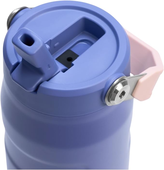 Stanley IceFlow Flip Straw 2.0 Water Bottle 24 oz | Built-In Straw for Travel and Sports | Lightweight and Leak Resistant | Insulated Stainless Steel | BPA-Free | Lupine