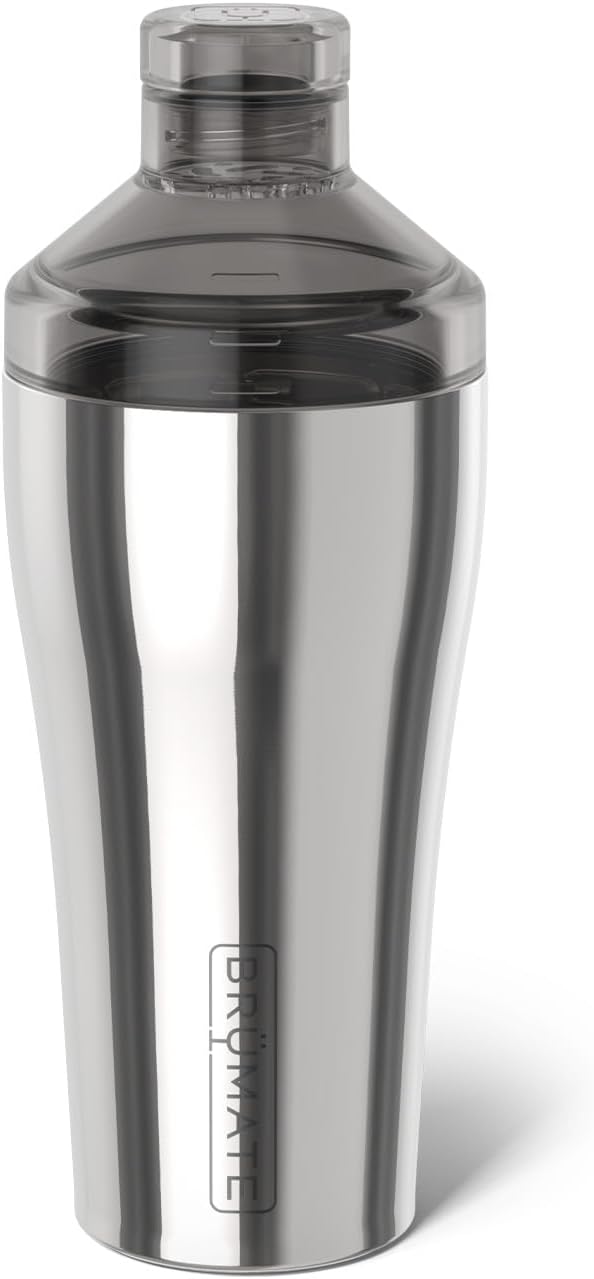 BrüMate Cocktail Shaker 22oz Insulated Stainless Steel Shaker - 100% Leakproof - No Condensation (Polished Stainless)