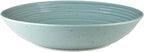 Sango Siterra Artist's Blend Stoneware Pasta Bowls (Set of 4) Multi Assorted Colors– Featuring Soft Gray, Blue, Green, and Ivory, for Everyday Dining & Entertainment, Microwave & Dishwasher Safe