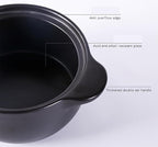 Ceramic Clay Pot for Cooking with Lid Chinese Stew Hot Pot, Earthenware Pot For Cooking Rice, Noodle and Porridge Milk Soup, Casserole Nonstick Cookware for Home Restaurant,5.5l