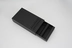 Espresso Knock Box Drawer, Stainless Steel Coffee Grounds Container with Removable Rubber Knock Bar and Non-slip Base, Mini 9.29 x 5.43 x 2.08 inches (Black)