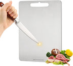100% Pure Titanium Cutting Boards for Kitchen,2-in-1 Smooth Side & Textured Side For Cutting Meats, Double-sided Titanium Cutting Board Fruits And Vegetables, for Kitchen Outdoor Holiday Gifts(14*10)