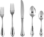 Fortessa Forge 18/10 Stainless Steel Flatware 20 Piece Place Setting, Service for 4