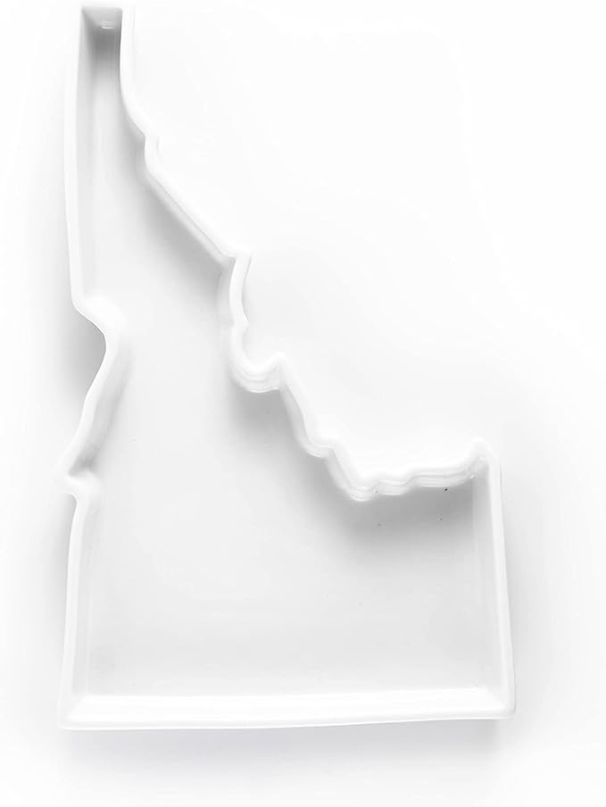 Idaho Shaped Baking Dish Serving Platter or Decorative Tray Charming Porcelain Bakeware Oven Microwave and Dishwasher Safe