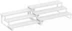 Furinno Ravel 3-Tier Multipurpose Expandable, Nestable Kitchen Counter Spice Rack Organizer, Set of 2, White/White