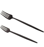 JASHII Luxury Black Flatware, Silverware Sets, 24-pieces Elegant Cute 18/10 Stainless Steel Silverware Set for Eating Home Kitchen Hotel Restaurant, Service Sets for 4 People, Dishwasher Safe