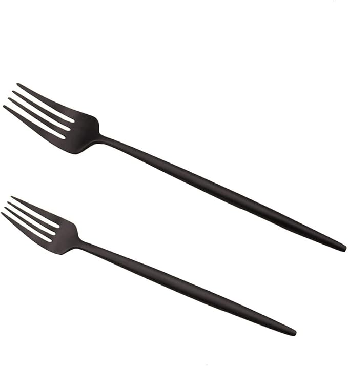 JASHII Luxury Black Flatware, Silverware Sets, 24-pieces Elegant Cute 18/10 Stainless Steel Silverware Set for Eating Home Kitchen Hotel Restaurant, Service Sets for 4 People, Dishwasher Safe