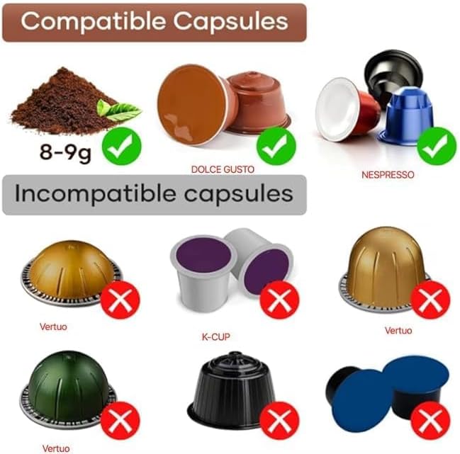 Automatic Espresso Maker – Dual Hot & Cold Brew – 20 BAR Pressure – Compact Portable Coffee Machine with Rapid Heating – Built-In Transparent Cup – Travel-Friendly Design