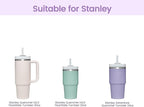 Silicone Boot for Stanley, Cup Bottom Protector Sleeve Accessories for Stanley Quencher H2.0 FlowState Tumbler 20oz/30oz/Stanley Adventure Quencher Tumbler 24oz (Purple)