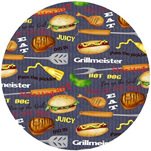 Andreas Silicone JO-GGGR Non-Slip 6.25" Jar Opener, Easy Lid Opener, Made with Silicone and Fabric, Dishwasher Safe, Garlic Peeler, GG Grill Master, 6.25 inch