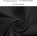 D'Moksha Homes Linen Black Table Runner 48 Inches - 100% Pure Linen Small Table Runner 14 x 48 Inch for Coffee Tables, Dresser, Summer, Fall and Halloween - Machine Washable