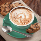 Porcelain Coffee Cup with Saucer 220ml/7.3oz for Cappuccino, Latte, and Tea, Cyan