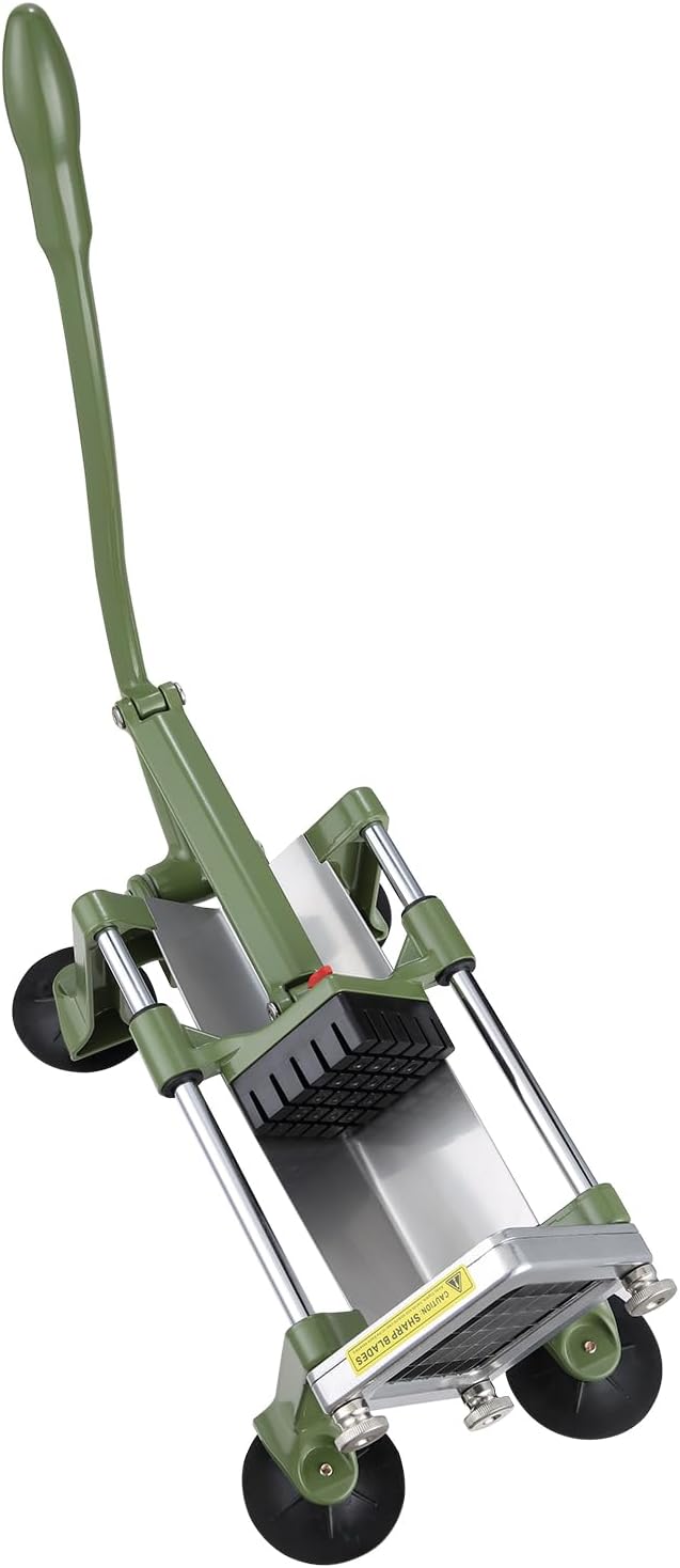 VEVOR French Fry Cutter, Potato Slicer with 1/2-Inch Stainless Steel Blade, Manual Potato Cutter Chopper with Suction Cups, Great for Potato, French Fries, Cucumber, Vegetables, Carrot