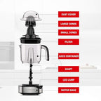 Luukmonde Electric Citrus Juicer 1.2L Large Volume, Orange Juicer with Powerful Motor and LED Working Lamp, Electric Lemon Squeezer for Orange Lemon Lime Grapefruit, Black