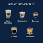 De'Longhi Magnifica Start Automatic Espresso Machine with Auto Milk Frother & Built in Grinder - 5 One-Touch Recipes, Easy-to-Clean, Home Barista Coffee Maker for Lattes, Cappuccino, Iced Coffee