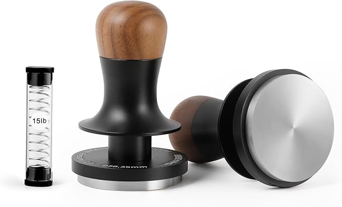 MHW-3BOMBER Espresso Coffee Tamper 51mm with Three Spring Loaded Calibrated Espresso Tamper 30lbs Tamper for Espresso Machine with Sound Feedback T6182T-OS