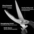 Heavy Duty Kitchen Chicken Shears With Anti-Slip Handle & Safety Lock Rust Proof Bone Cutting Scissors for Cutting Chicken & Chopping Vegetables