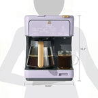 Beautiful by Drew Barrymore Multi-Brew Coffee Maker, 12-Cup Carafe + Single-Serve, Pods or Grounds, Over Ice, Touch Display. (Lavender)