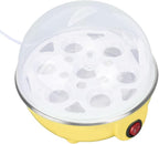 Chicken Egg Cooker Make Up to 7 Large Boiled Eggs Anti Dry Burning Automatic Power Off Egg Poacher with Heating Plate for Hard, Soft & Poached Eggs(Yellow)