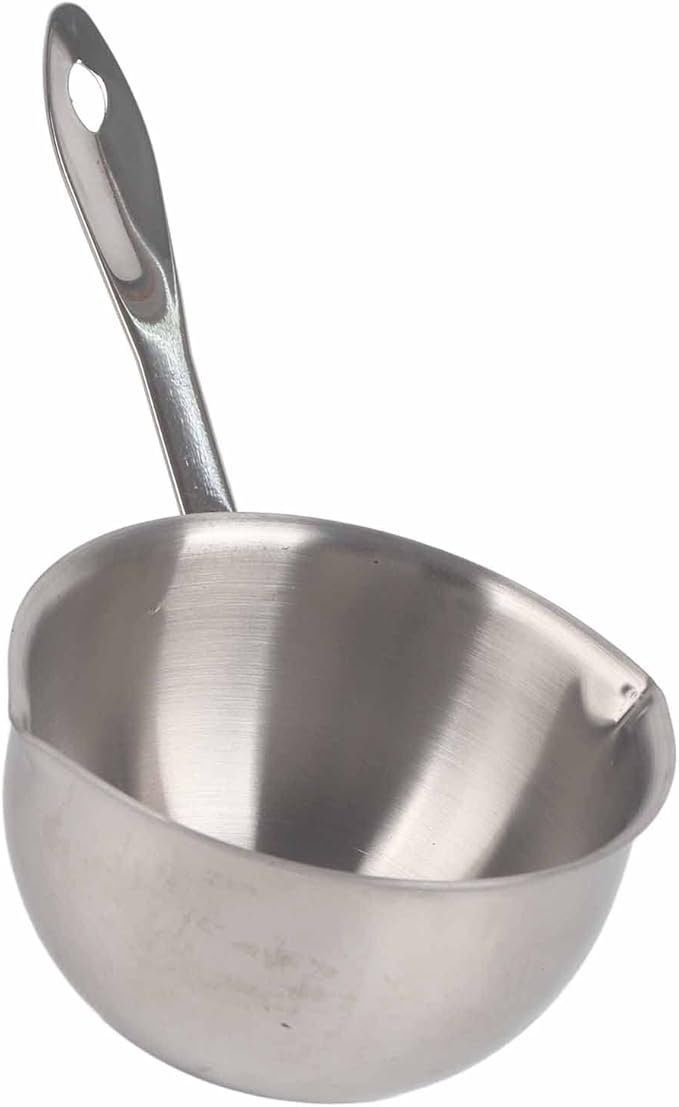 Butter Warmer Pot, AllinOne, Flat Induction Base, Stainless Steel, Mini Butter Hotpot, Milk Pot, Small Pot (300ML)