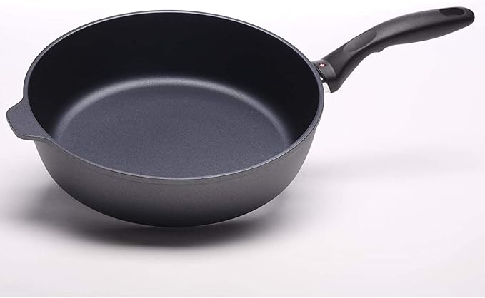Swiss Diamond Nonstick Saute Pan with Lid, Diamond Coated Aluminum Deep Saute Pan with Lid Features Stainless Steel Handle, Dishwasher & Oven Safe Up To 500 °F, 11 Inch, 4.3 Quart