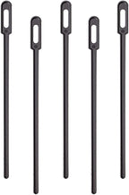 Restaurantware 5.8 Inch Coffee Stirrers 100 Disposable Coffee Stirring Sticks - Unique Keyhole Design For Hot And Cold Drinks Black PS Plastic Plastic Stir Sticks For Coffees and Cocktails