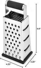 Vertical Stainless Steel Grating Four-sided Boxed Grater For Cucumbers, Carrots And Cheese, Grater, Melon, Planing, Potato, Planer, Non-slip Handle，Peeler