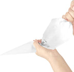 24 Inch Extra Large Piping Bags Disposable, Thickened 100Pcs Disposable Clear Plastic Icing Piping Bags, Food Grade Cake Decorating Bags for Dessert, Pastry, Cookies, Cupcake Decorating