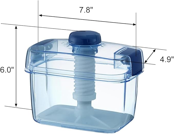 Instant Pickle Maker Vegetable Press Tsukemono Container Rectangle Made in Japan BPA Free (Blue 1.6L)