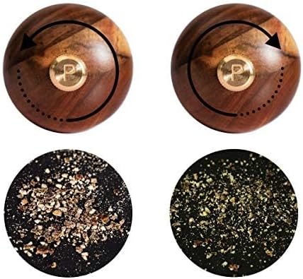 Pepper Mill, Pepper Grinder with Adjustable Stainless Steel Grinder, Acacia Wood, Height 30 cm / 12 inch