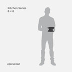 Epicurean Kitchen Series Cutting Board, 8-Inch × 6-Inch, Slate