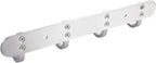 Coat Hook Rack Brushed Nickel 10.6-Inch Coat&Towel Hook Rail Wall Mounted with 4 Hooks, Durable Wall Hangers for Bedroom, Bathroom, Foyer, Hallway (SUS304 Stainless Steel)