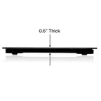 PantryPro Glass Platform Digital Kitchen Scale - 11lbs / 5kg Capacity - LCD Display g kg oz lb fl.oz ml - CR2032 Battery Included - Black