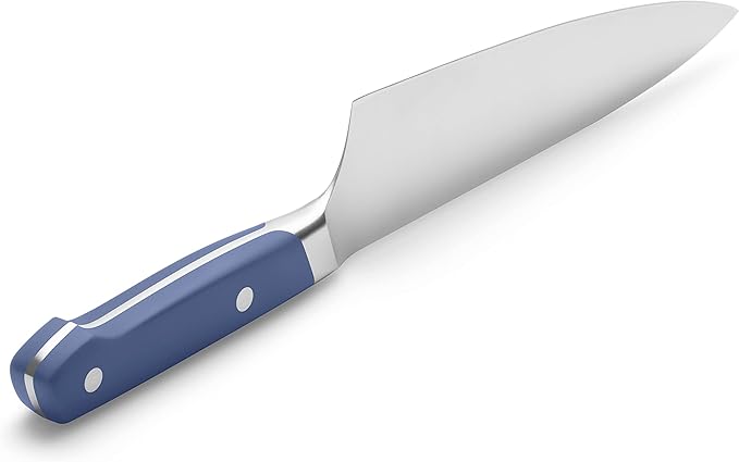 Misen 8" Chef Knife – High Carbon Japanese AUS-10 Stainless Steel – Hybrid German & Japanese Blade – Precision Kitchen Knife for Professionals & Home Cooks – Ultimate Cutting Performance - Blue