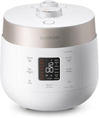 CUCKOO CRP-ST0609FW 6-Cup (Uncooked) / 12-Cup (Cooked) Twin Pressure Rice Cooker & Warmer with Nonstick Inner Pot, 16 Menu Options, 3 Voice Guide, Auto Clean (White)