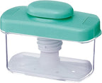 Instant Pickle Maker Vegetable Press Tsukemono Container Rectangle Made in Japan BPA Free (Green 0.8L)